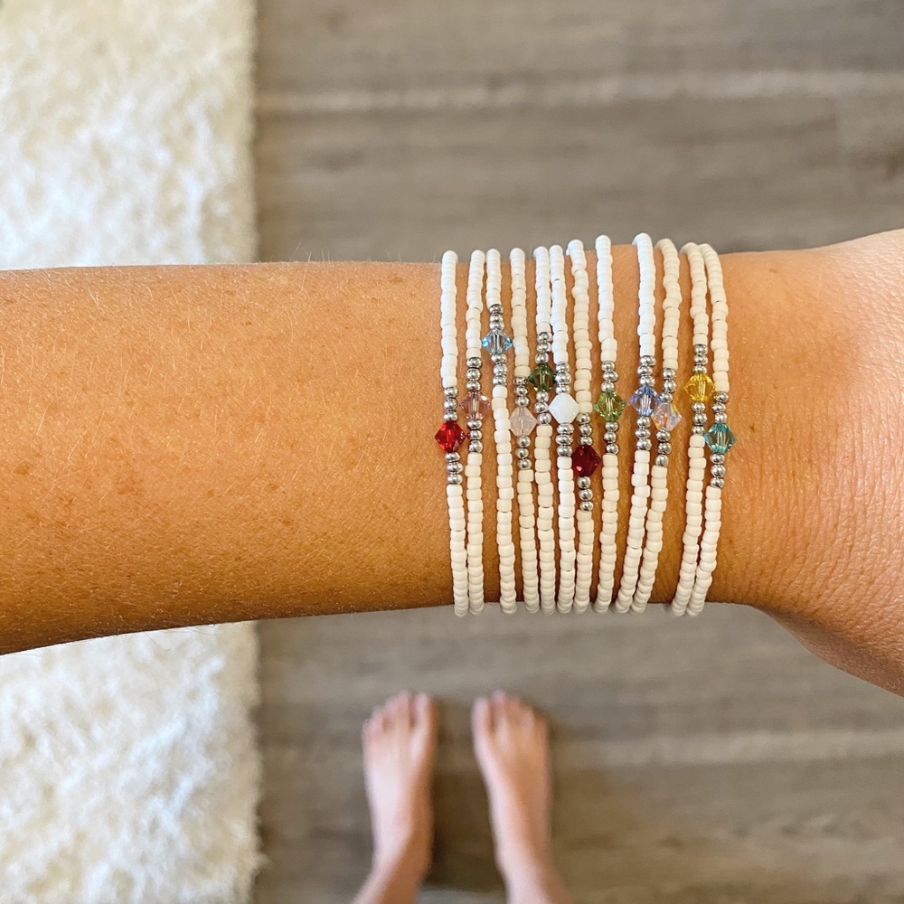 Birthstone Seed Bead Bracelets